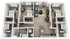 Modern 3D floor plan showcasing 3 bedrooms, an inviting open living space, contemporary kitchen, and dual bathrooms.