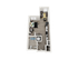Inviting floor plan featuring a cozy bedroom, modern kitchen, and spacious living area, complete with in-unit laundry for convenient urban living.