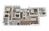 Greene Crossing 3x3-2 Flats VIP Floor Plan