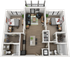 Riverfront Village 2x2 The Tide Floor Plan Image