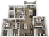 Riverfront Village 3x3 Crimson Floor Plan Image