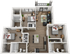 Riverfront Village 3x3 Crimson Floor Plan Image