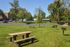 Green space with picnic tables
