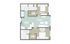 Modern floor plan featuring two spacious bedrooms, a stylish open-concept living room, and a well-equipped kitchen. Includes two bathrooms and walk-in closets for ample storage.