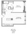 1-Bedroom 1-Bathroom | 644 sqft A