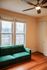 Living Room at bottom floor unit at 1114 Mound St comes with in-unit washer and dryer