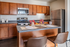 Stainless steel kitchen in furnished student apartment in Stevens Point, WI
