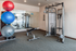 On-site fitness center at Timberwolf Suites Student Living