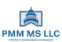 Logo of PMM MS LLC featuring a stylized building with a dome, symbolizing professional property management services.