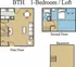 1 Bed Loft Floor Plan