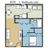 1 Bed Apt Floor Plan