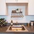 Sora interior kitchen sink with hanging coffee mugs