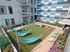 Amenity area including a hammock lounge and outdoor games