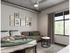 Studio room with couch and coffee table