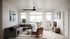 Bright modern living room with a sleek sectional sofa, elegant decor, and large windows offering a stunning city view.