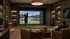 Luxurious indoor golf simulator room featuring a state-of-the-art screen, cozy seating, and elegant decor, perfect for premium entertainment.