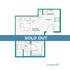 Compact studio floor plan featuring a combined bedroom and living room area, functional kitchen, walk-in closet, and a bath, covering 324 square feet.