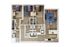 Modern 3D floor plan showcasing three cozy bedrooms, a stylish living area, and a sleek kitchen with a breakfast bar.