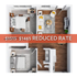 Modern 2-bedroom apartment floor plan showcasing a spacious living area, stylish kitchen, and cozy bedrooms with reduced rate.