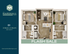 Modern B1 floor plan with 2 bedrooms and 2 baths, featuring an open living space and stylish kitchen, 830 sq ft. Ideal for a comfortable lifestyle in Tempe. Flash sale opportunity at The Marshall.