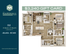 Spacious D2 floor plan at The Marshall Tempe featuring 4 bedrooms, 4 baths, and an inviting open living area, offering 1,499 sq ft of modern comfort with a stylish kitchen layout.