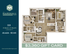 Modern floor plan for The Marshall Tempe featuring 4 bedrooms and 4 baths, open-concept kitchen and living area, 1,429 sq ft. Includes a special offer of $1,149 rent and a $3,360 gift card.
