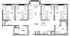 Modern floor plan showcasing 4 bedrooms, spacious open kitchen-living area, 2 bathrooms, and functional storage solutions.