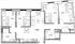 Modern 2D floor plan showcasing 4 spacious bedrooms, open kitchen-living room, and two elegant bathrooms, perfect for family living.