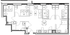 Contemporary floor plan showcasing 3 XL full bedrooms, a modern kitchen with dining area, and a spacious open living space.