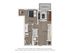 Chic 1-bedroom apartment floor plan with modern kitchen, cozy living room, and private patio/balcony.