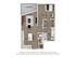 Modern single-bedroom apartment floor plan with open-concept living and dining area, stylish kitchen, cozy balcony, and convenient in-unit laundry.