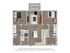 Modern apartment floor plan featuring 2 bedrooms, 2 baths, open kitchen, and inviting living room with a patio/balcony.