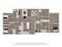 Contemporary floor plan showcasing 3 bedrooms, 3 baths, an open living/dining area, modern kitchen, and an office/den.