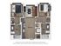 Modern floor plan featuring 2 bedrooms, a cozy living room, stylish kitchen, and 2 elegant bathrooms.