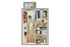 Modern 1-bedroom apartment floor plan featuring an open-concept living area, sleek kitchen, cozy bedroom, and private balcony.