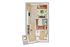 Charming 2D apartment floor plan showcasing a cozy bedroom, modern bathroom, and inviting open kitchen and living area with stylish decor.