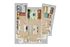 Charming 3D floor plan showcasing two cozy bedrooms, a stylish open living area, modern kitchen, and well-appointed bathrooms with warm wood flooring.