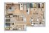 Elegant floor plan showcasing 3 bedrooms with cozy layouts, an open-concept living and dining area, stylish kitchen, and modern bathrooms, perfect for comfortable family living.