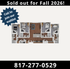 Contemporary floor plan showcasing three bedrooms, a spacious living area, and a modern kitchen, ideal for stylish living.