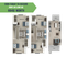Modern floor plan highlighting 3 bedrooms, expansive living/dining area, and gourmet kitchen with patio access. Secure your space today for just $849/month.
