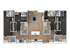 Elegant 2D floor plan showcasing 4 bedrooms, an inviting open-concept living area, and a modern kitchen with island, complemented by luxurious bathrooms.