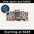 Modern 3D floor plan showcasing 3 bedrooms, a welcoming living area, and stylish kitchen, starting at $639.