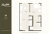 Chic studio floor plan S2 at Heyday Blacksburg, offering 537 sq ft with a spacious living area and a well-designed kitchen.