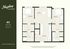 Modern apartment floor plan B2 with 2 bedrooms and 2 bathrooms, showcasing an open living area and a spacious kitchen. Total size of 855 sq ft.