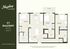 Heyday Blacksburg C1 Balcony floor plan showcasing a 3-bedroom, 3-bathroom spacious layout featuring an open living area, modern kitchen, and serene balcony, totaling 1158 sq. ft.