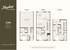 Charming three-floor townhouse floor plan featuring 3 bedrooms, 3 bathrooms, a spacious 2-car garage, and a cozy balcony in a 1333 sq. ft. layout.