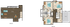 Comprehensive 2D floor plan highlighting 3 bedrooms, dual bathrooms, and an open living-dining space.