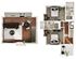 Modern 2-story floor plan showcasing an inviting open-concept living area, 2 cozy bedrooms, stylish kitchen, and elegant bathrooms.