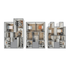 Modern 3D apartment floor plan showcasing a two-level design with three bedrooms, an open-plan kitchen, dining area, and cozy living space, ideal for family comfort.