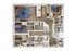 Modern apartment floor plan featuring 3 bedrooms, an inviting open-concept living and kitchen area, and two stylish bathrooms with elegant finishes.